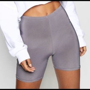 Charcoal grey biker shorts